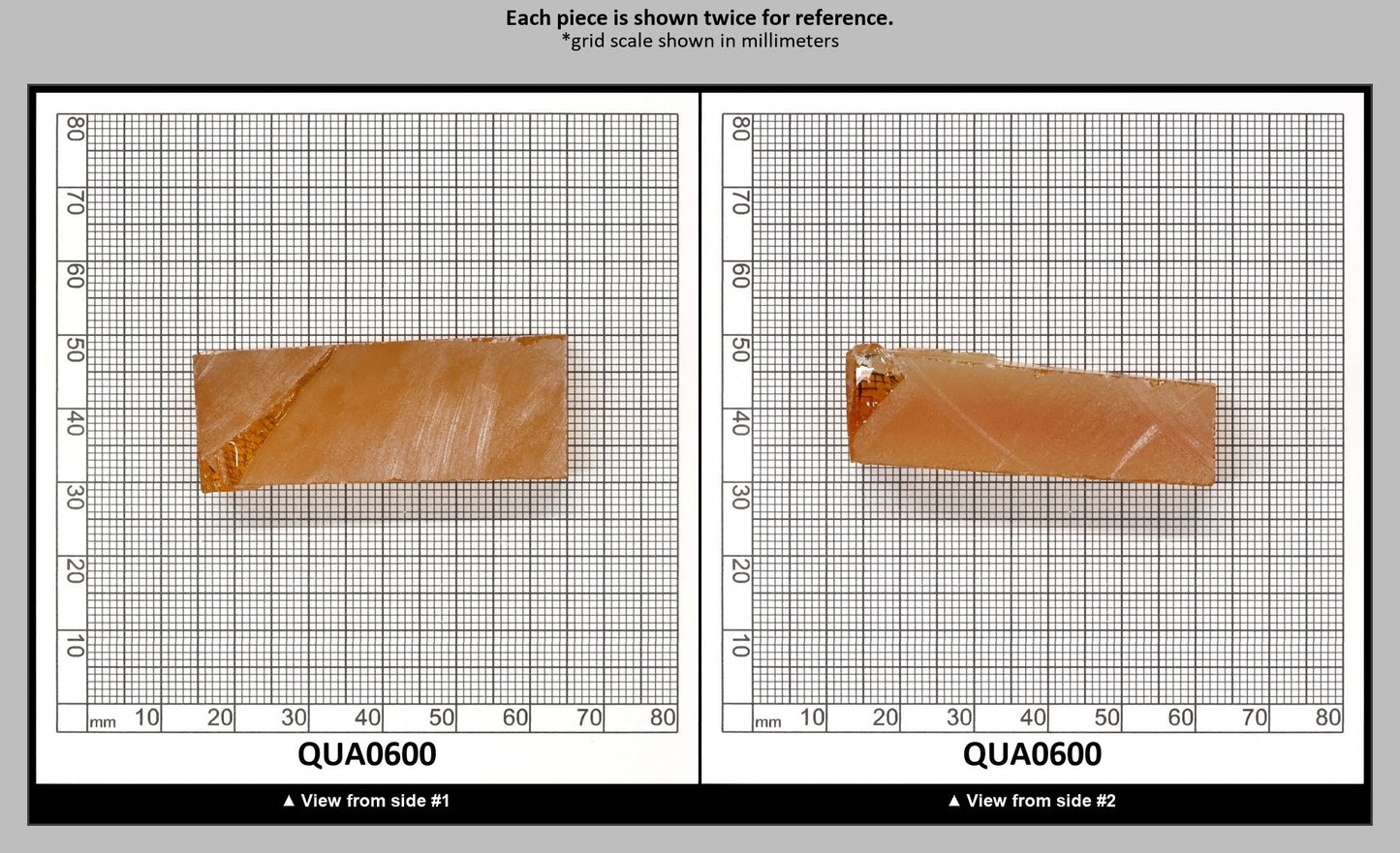 Light Citrine Hydrothermal Synthetic Quartz - Lab Created Faceting Rough : QUA0600