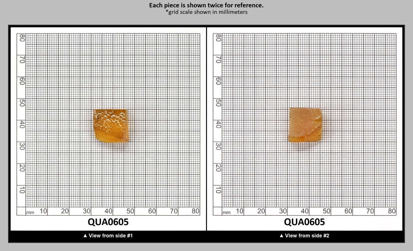 Light Citrine Hydrothermal Synthetic Quartz - Lab Created Faceting Rough : QUA0605