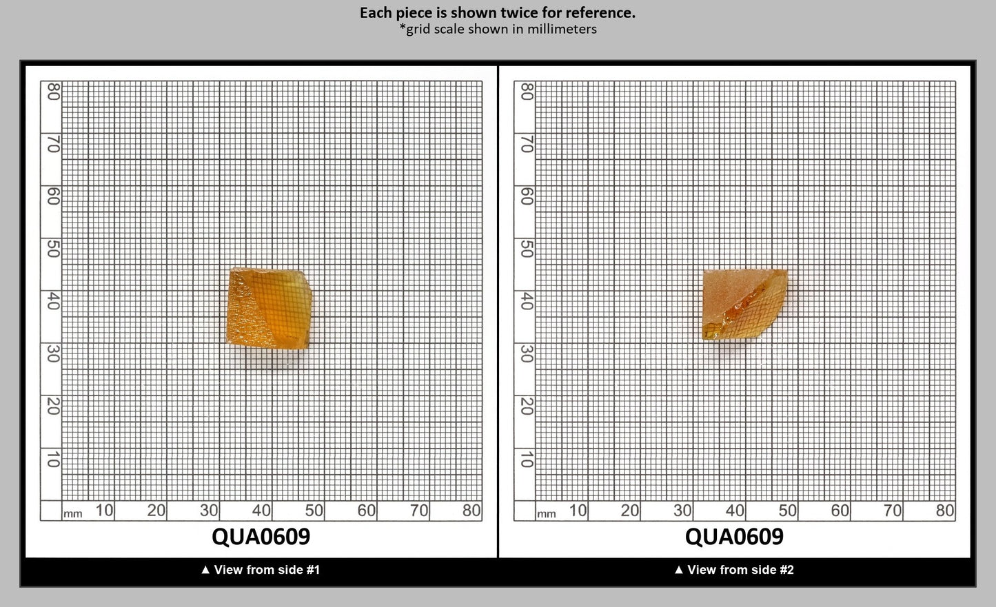 Light Citrine Hydrothermal Synthetic Quartz - Lab Created Faceting Rough : QUA0609