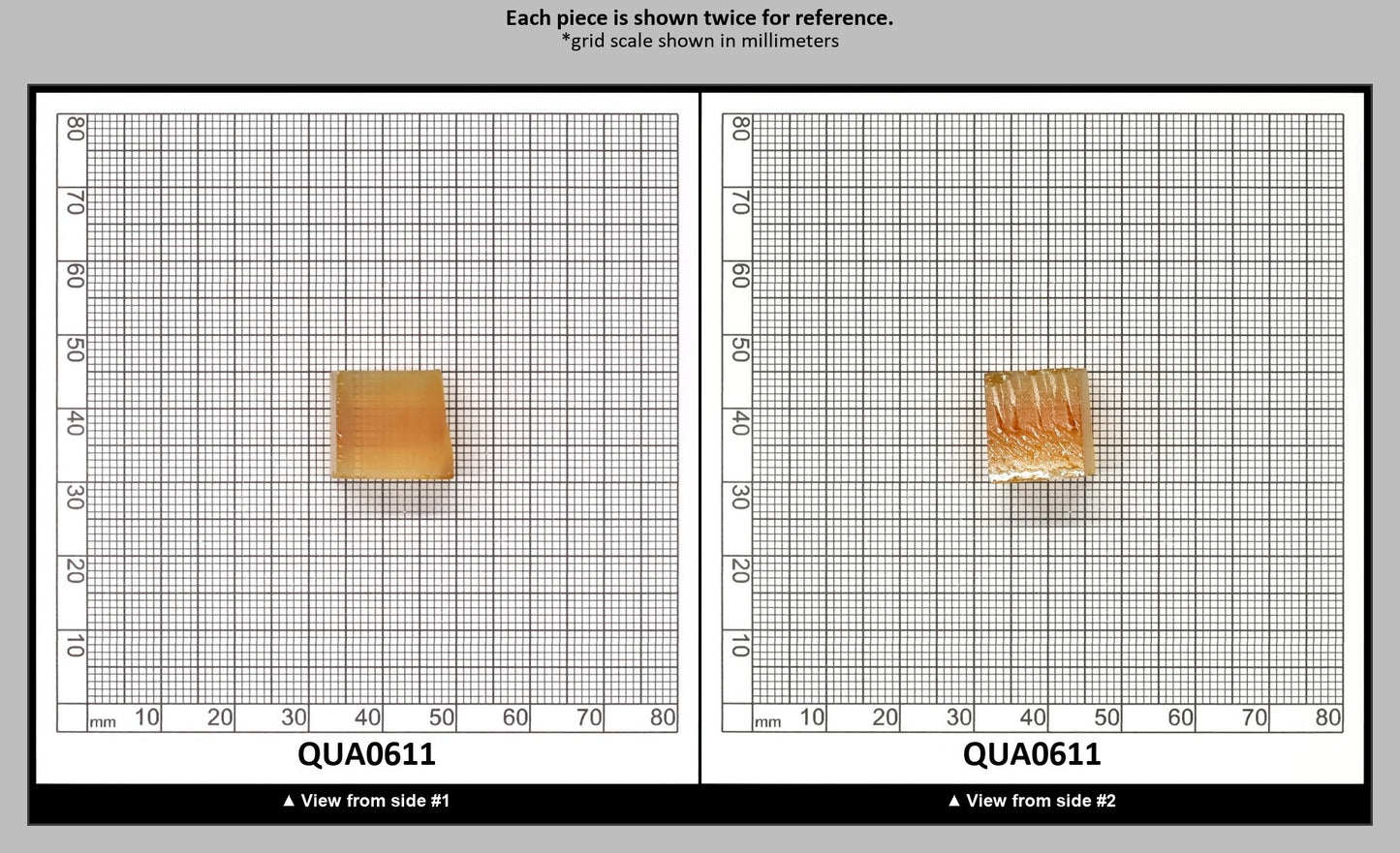 Light Citrine Hydrothermal Synthetic Quartz - Lab Created Faceting Rough : QUA0611