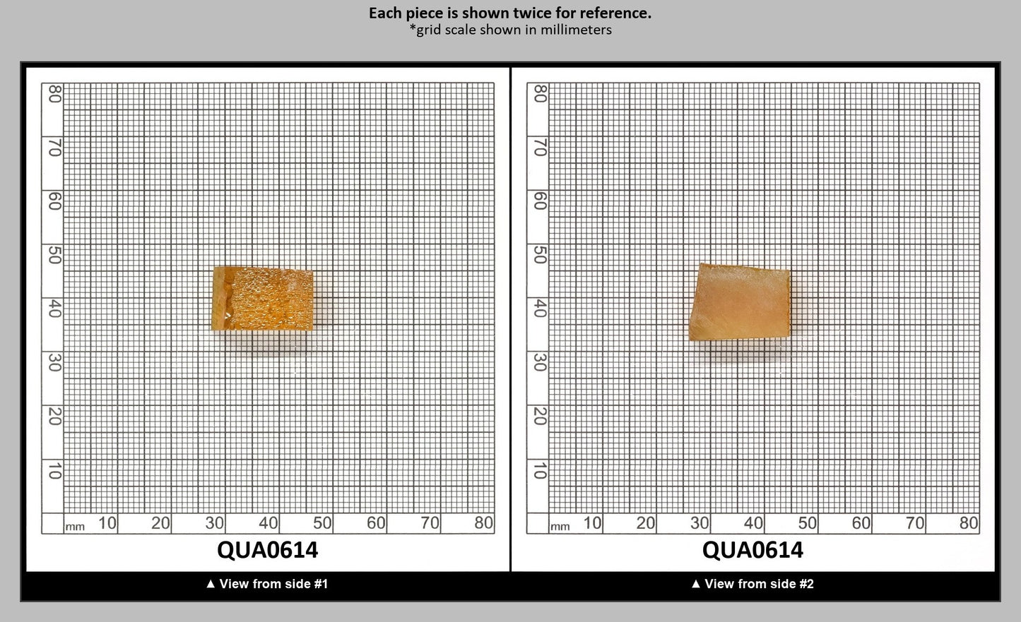 Light Citrine Hydrothermal Synthetic Quartz - Lab Created Faceting Rough : QUA0614