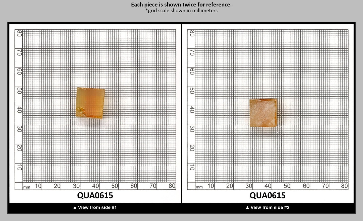 Light Citrine Hydrothermal Synthetic Quartz - Lab Created Faceting Rough : QUA0615