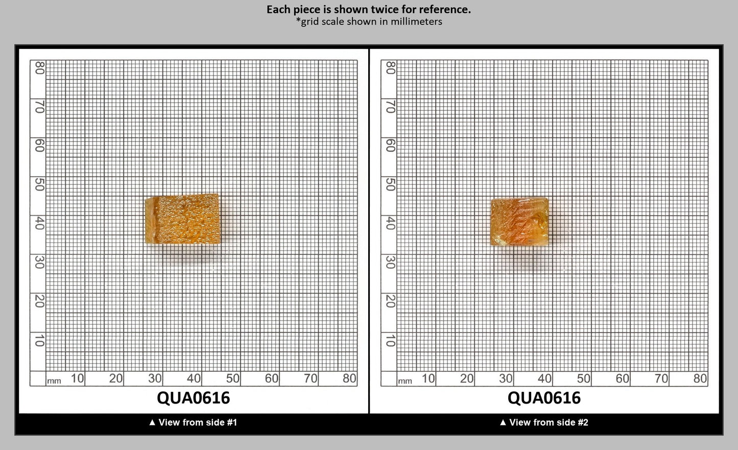 Light Citrine Hydrothermal Synthetic Quartz - Lab Created Faceting Rough : QUA0616