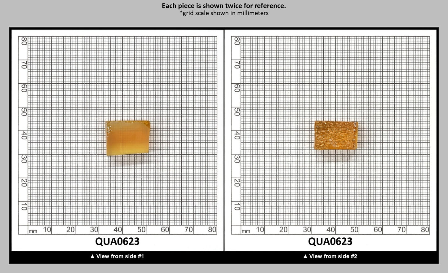 Light Citrine Hydrothermal Synthetic Quartz - Lab Created Faceting Rough : QUA0623