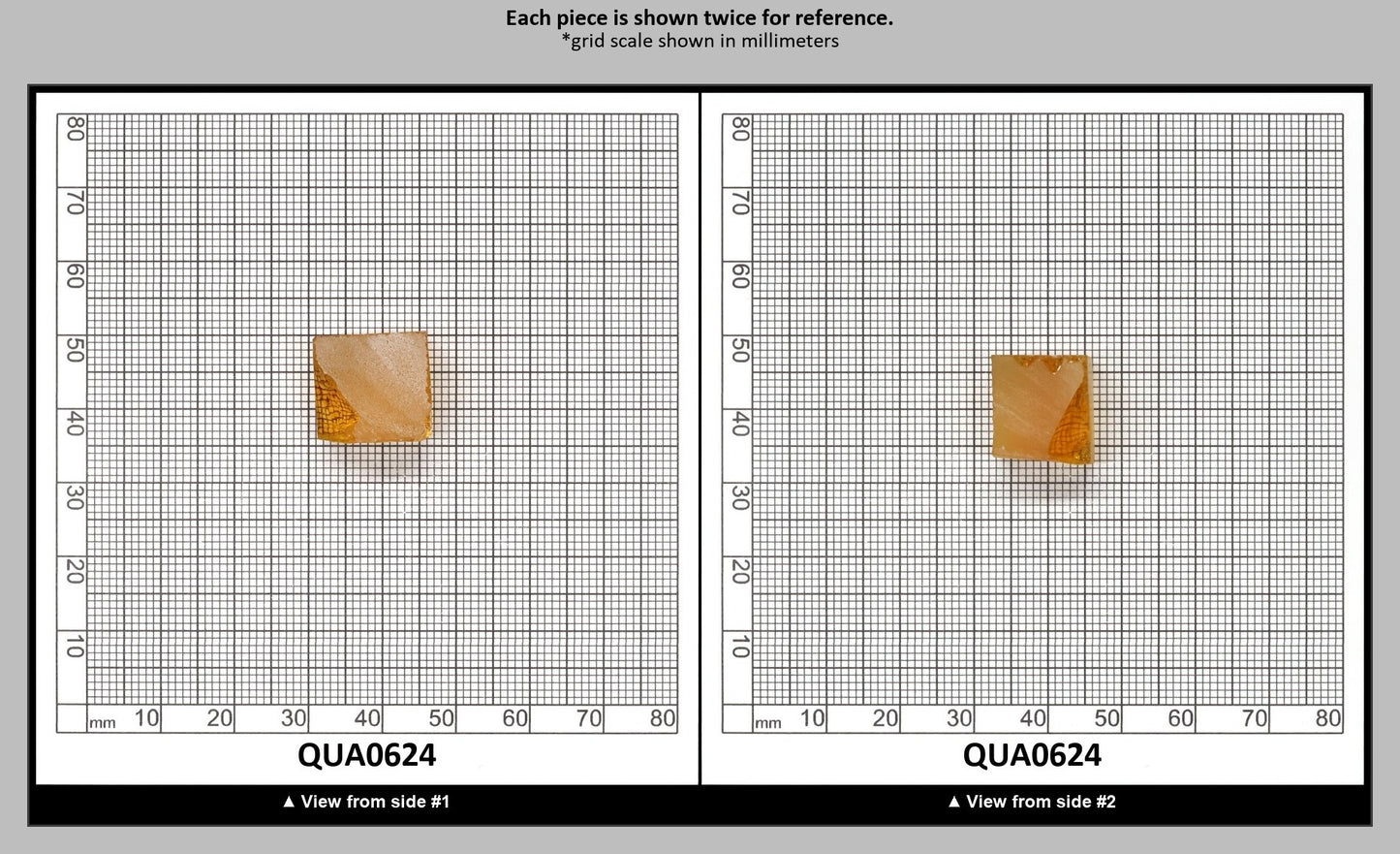 Light Citrine Hydrothermal Synthetic Quartz - Lab Created Faceting Rough : QUA0624