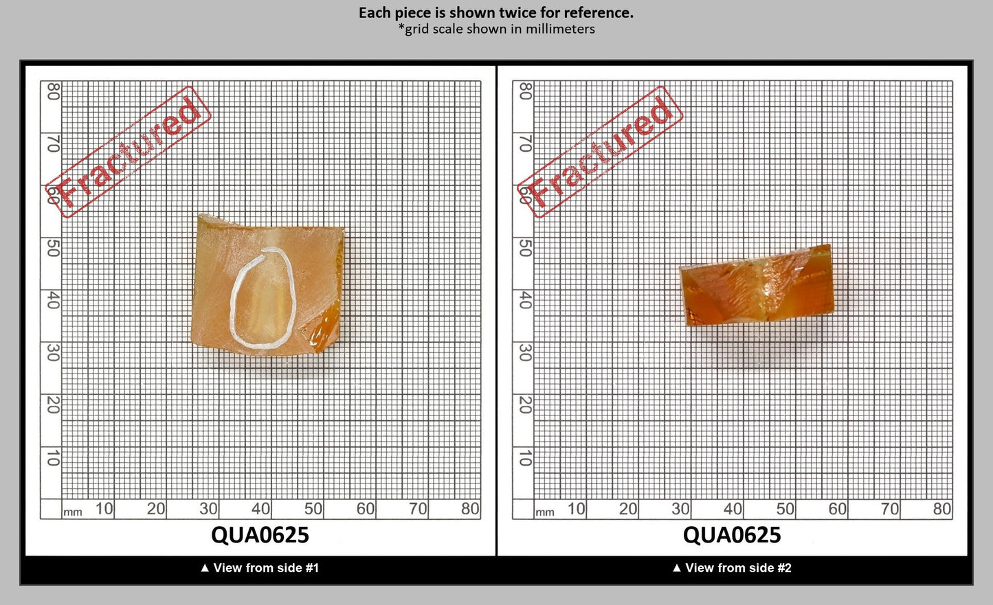 Light Citrine Hydrothermal Synthetic Quartz - Lab Created Faceting Rough : QUA0625