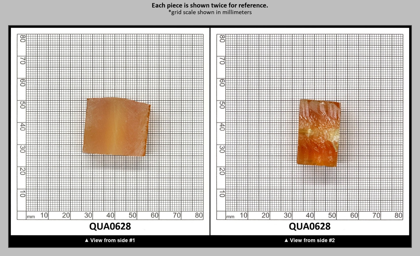 Light Citrine Hydrothermal Synthetic Quartz - Lab Created Faceting Rough : QUA0628