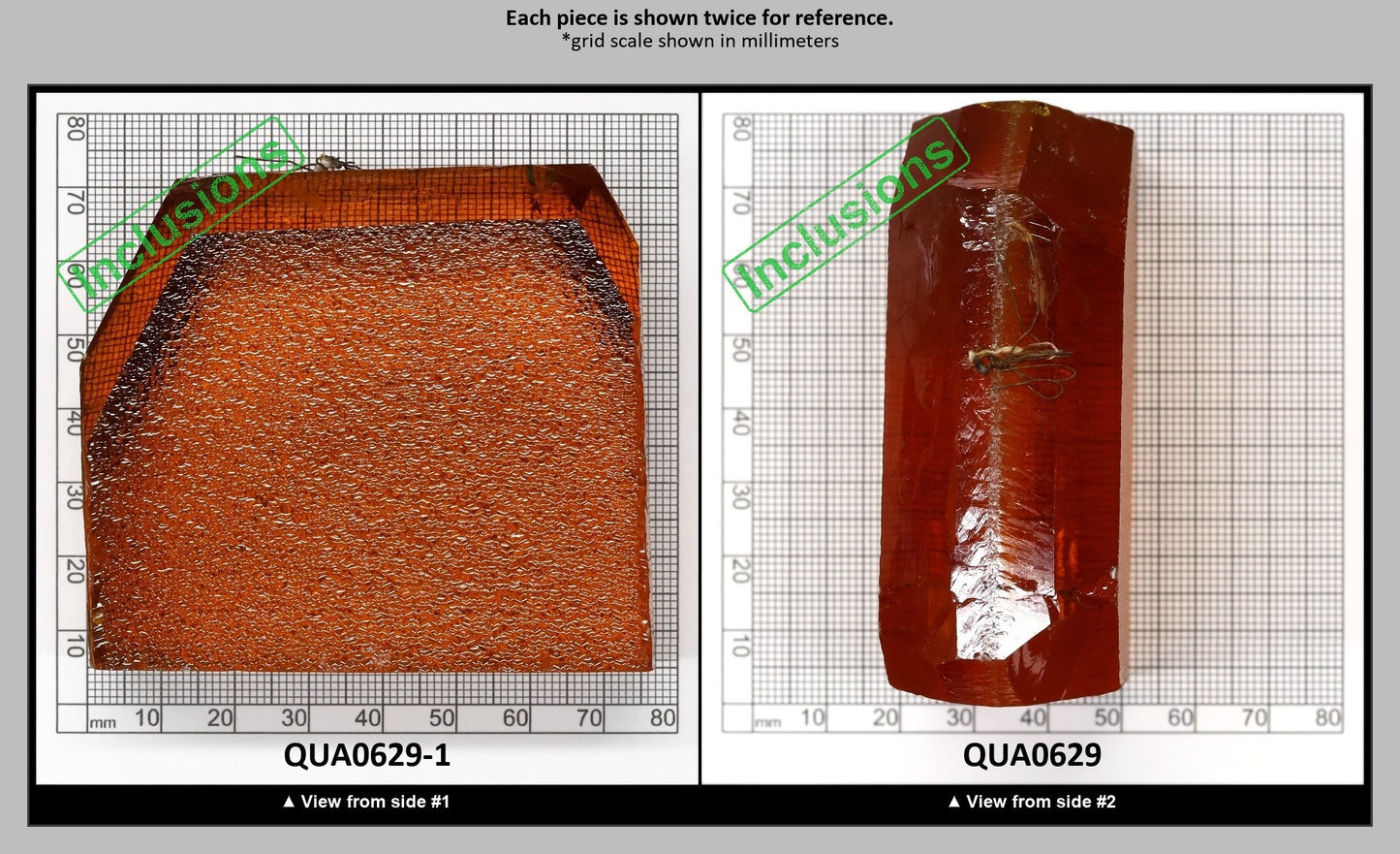 Light Citrine Hydrothermal Synthetic Quartz - Lab Created Faceting Rough : QUA0629