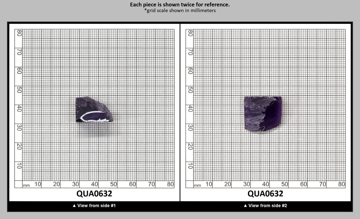 Medium Amethyst Hydrothermal Synthetic Quartz - Lab Created Faceting Rough : QUA0632