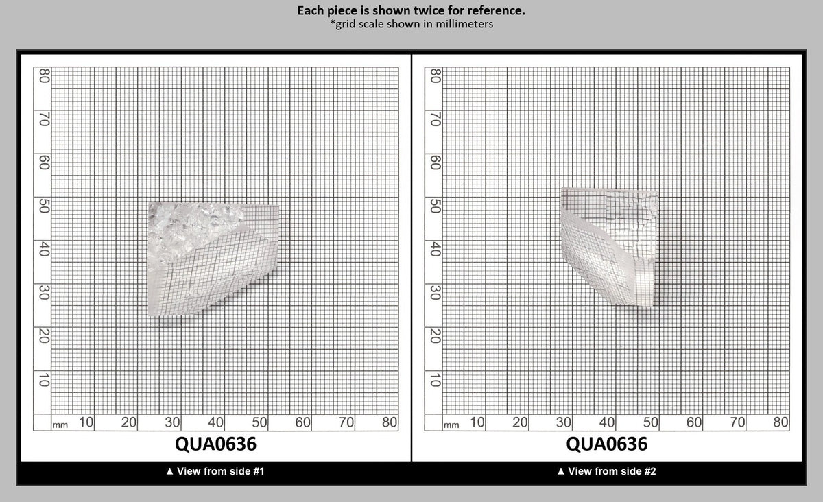 Clear Hydrothermal Synthetic Quartz - Lab Created Faceting Rough : QUA0636