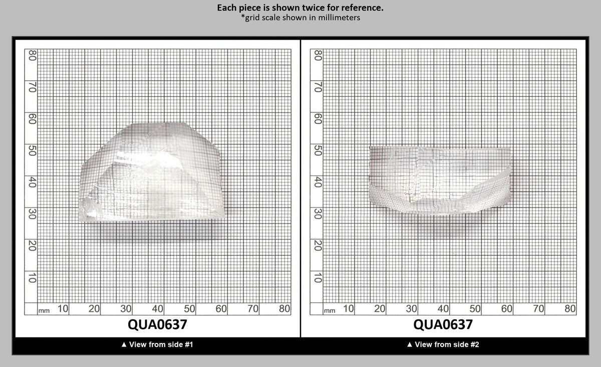 Clear Hydrothermal Synthetic Quartz - Lab Created Faceting Rough : QUA0637