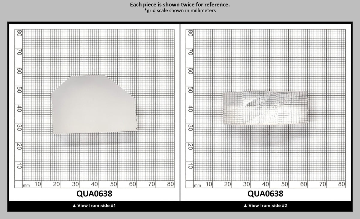 Clear Hydrothermal Synthetic Quartz - Lab Created Faceting Rough : QUA0638