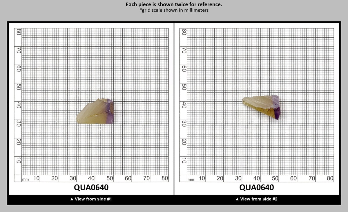 Ametrine Hydrothermal Synthetic Quartz - Lab Created Faceting Rough : QUA0640
