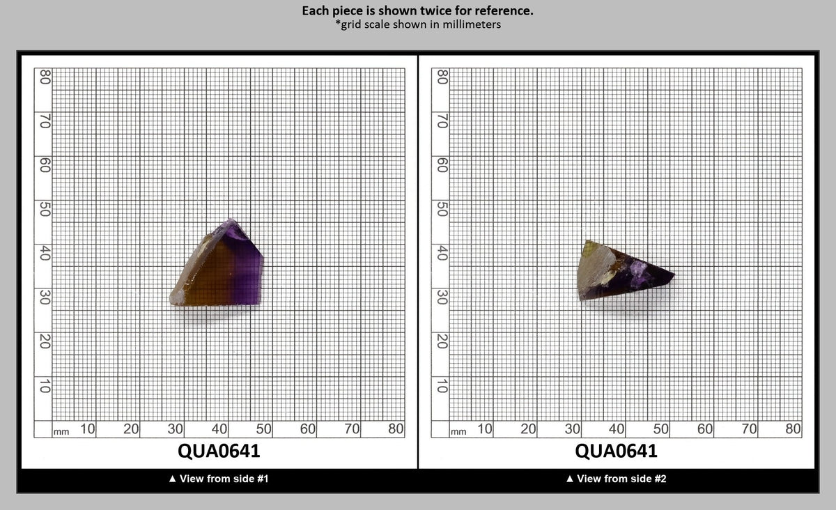 Ametrine Hydrothermal Synthetic Quartz - Lab Created Faceting Rough : QUA0641