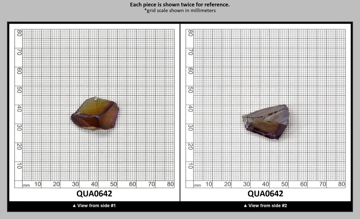 Ametrine Hydrothermal Synthetic Quartz - Lab Created Faceting Rough : QUA0642