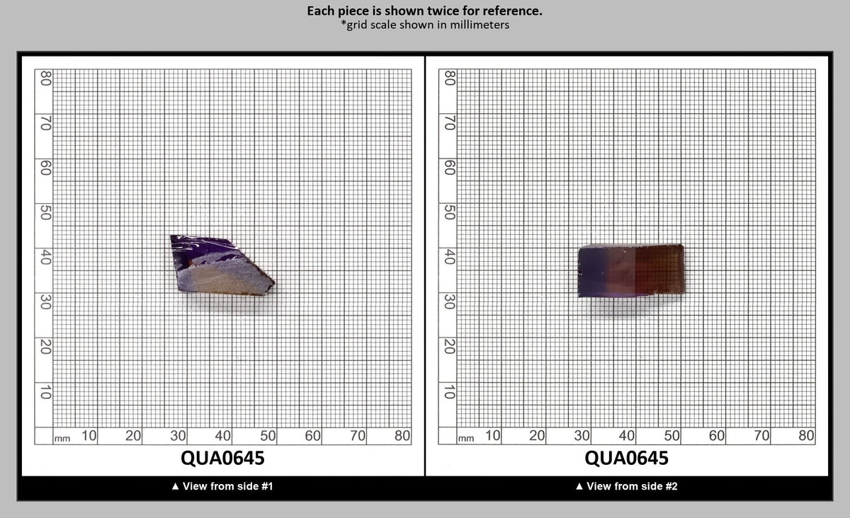 Ametrine Hydrothermal Synthetic Quartz - Lab Created Faceting Rough : QUA0645