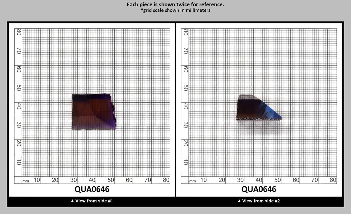 Ametrine Hydrothermal Synthetic Quartz - Lab Created Faceting Rough : QUA0646