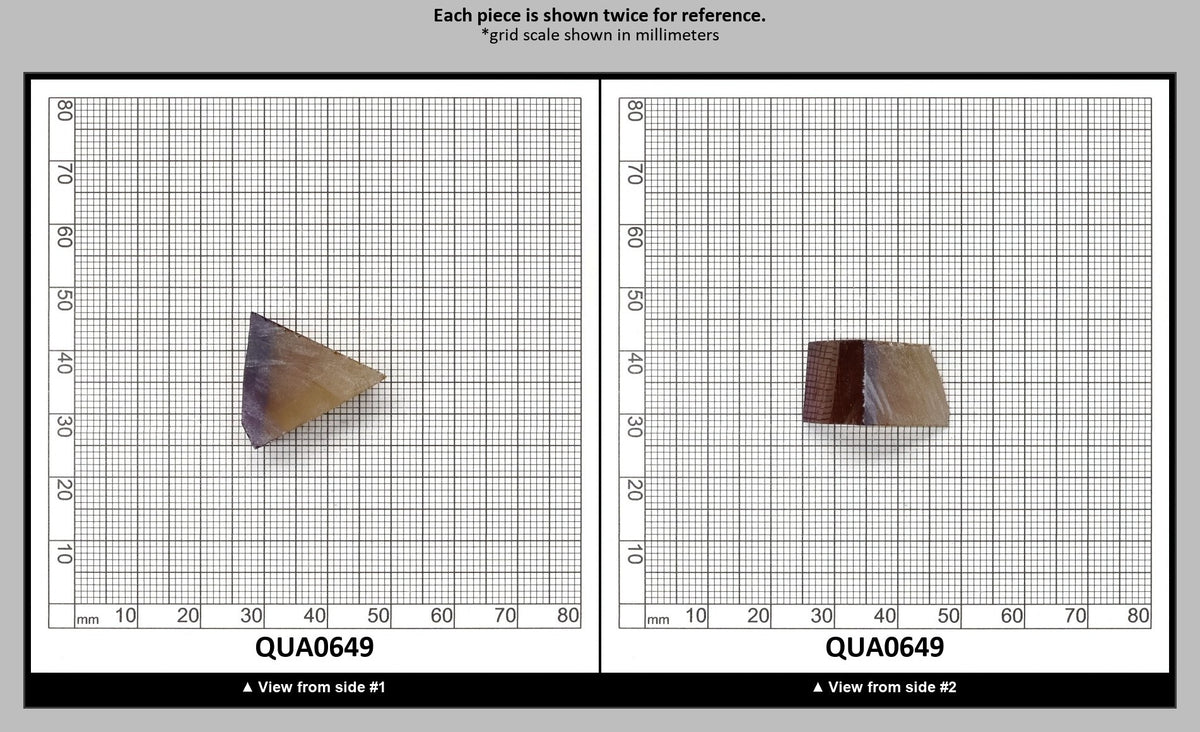Ametrine Hydrothermal Synthetic Quartz - Lab Created Faceting Rough : QUA0649