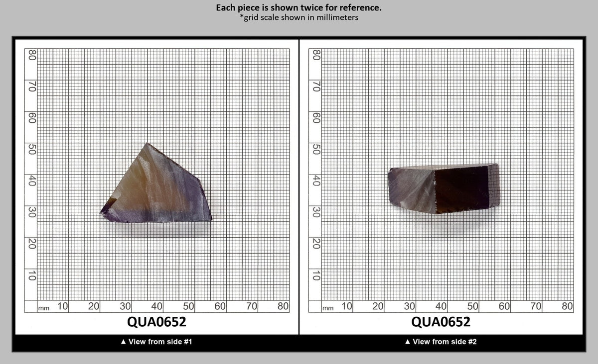 Ametrine Hydrothermal Synthetic Quartz - Lab Created Faceting Rough : QUA0652