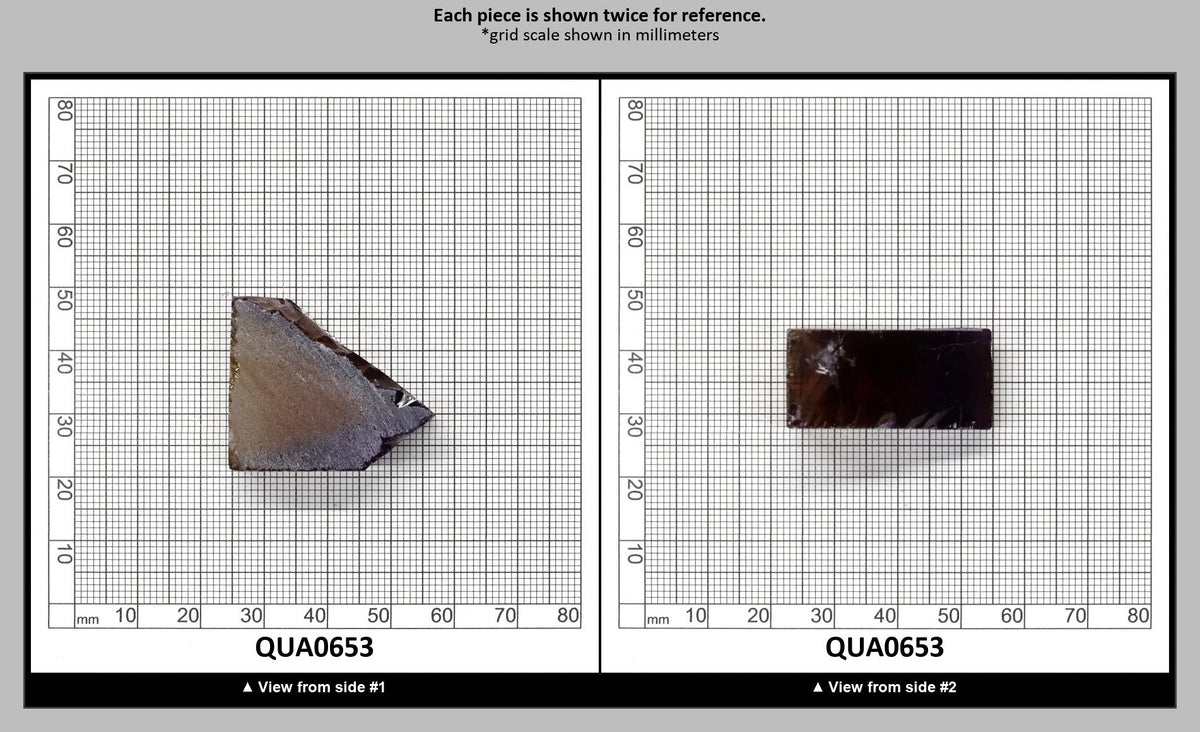 Ametrine Hydrothermal Synthetic Quartz - Lab Created Faceting Rough : QUA0653
