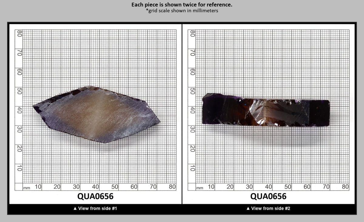 Ametrine Hydrothermal Synthetic Quartz - Lab Created Faceting Rough : QUA0656
