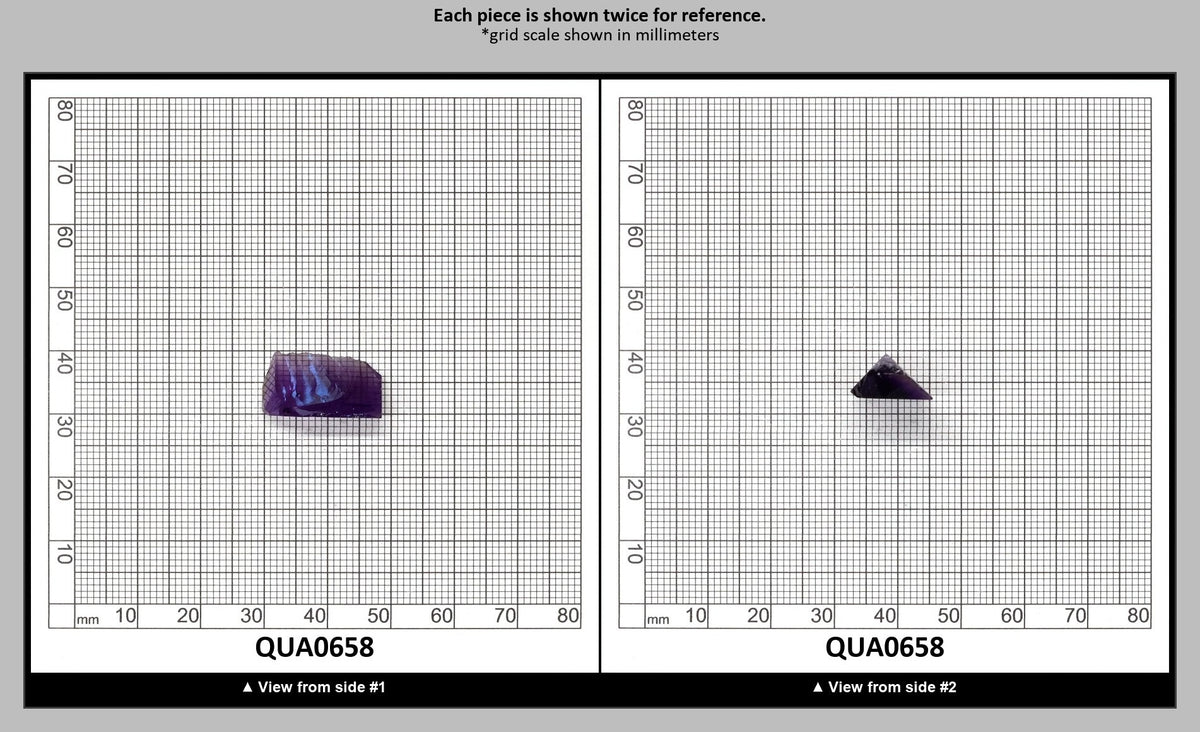 Medium Amethyst Hydrothermal Synthetic Quartz - Lab Created Faceting Rough : QUA0658