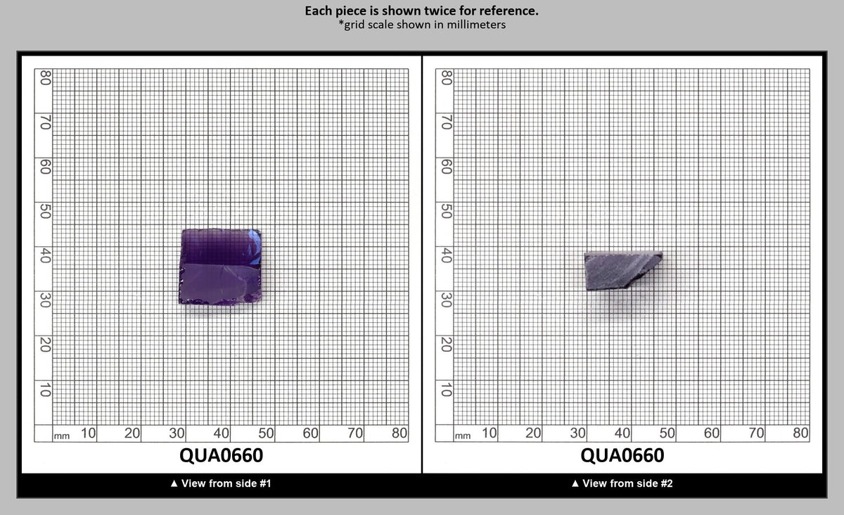 Medium Amethyst Hydrothermal Synthetic Quartz - Lab Created Faceting Rough : QUA0660