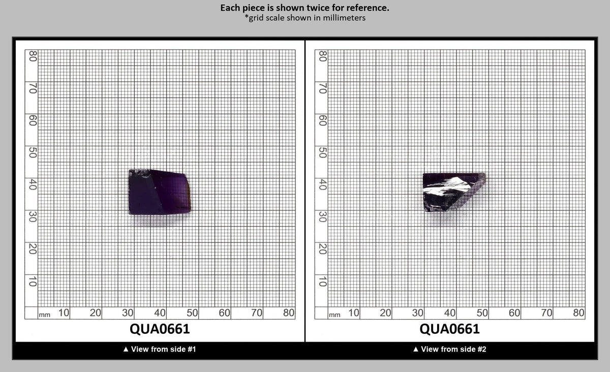 Medium Amethyst Hydrothermal Synthetic Quartz - Lab Created Faceting Rough : QUA0661