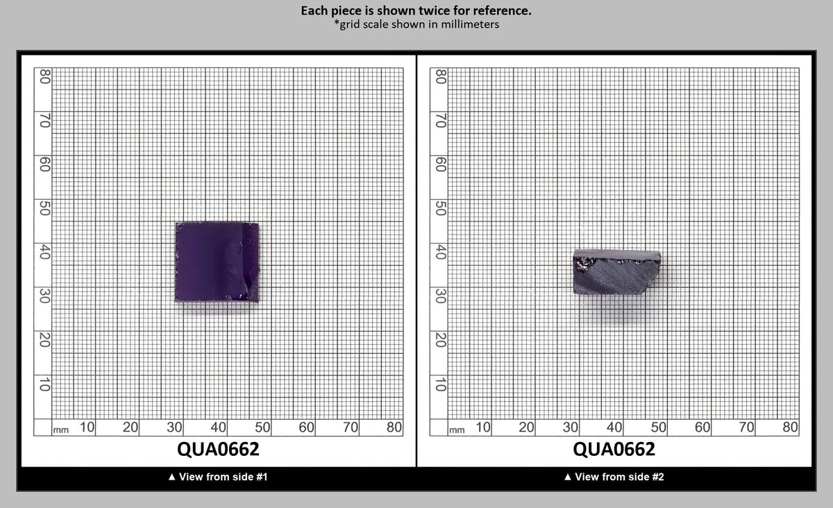 Medium Amethyst Hydrothermal Synthetic Quartz - Lab Created Faceting Rough : QUA0662