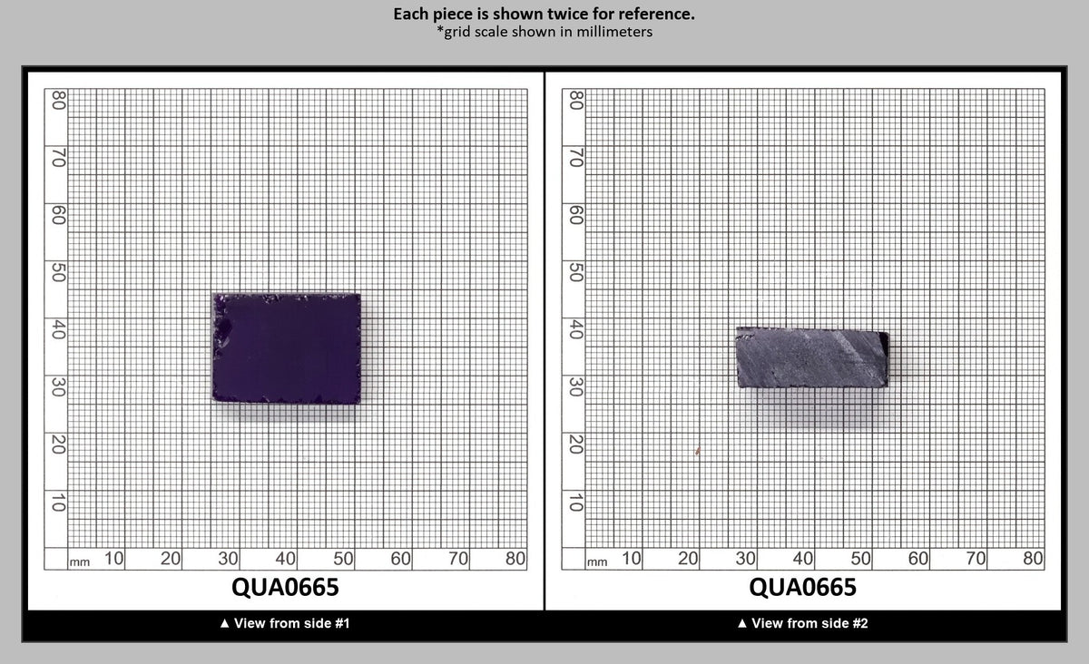 Medium Amethyst Hydrothermal Synthetic Quartz - Lab Created Faceting Rough : QUA0665