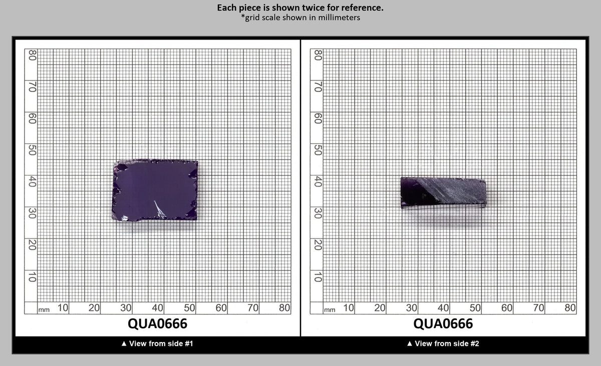 Medium Amethyst Hydrothermal Synthetic Quartz - Lab Created Faceting Rough : QUA0666