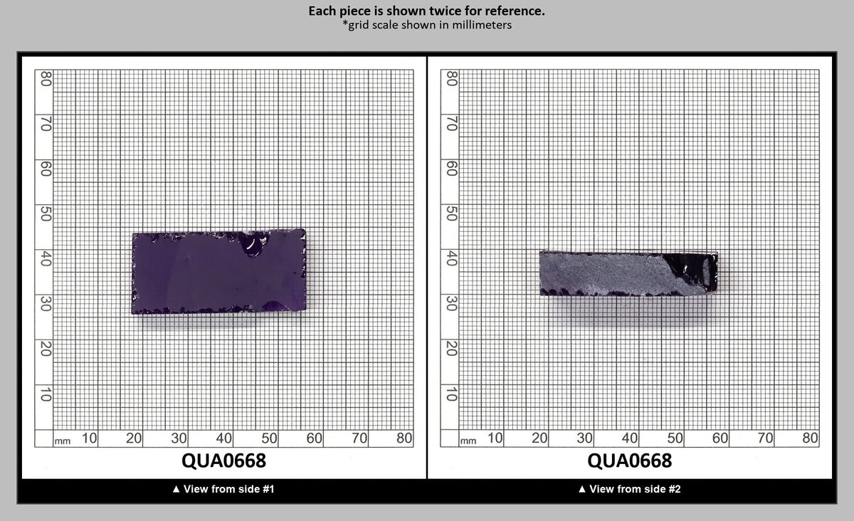 Medium Amethyst Hydrothermal Synthetic Quartz - Lab Created Faceting Rough : QUA0668