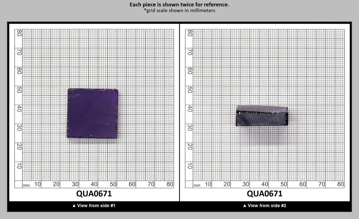 Medium Amethyst Hydrothermal Synthetic Quartz - Lab Created Faceting Rough : QUA0671