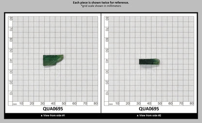 Dark Green Hydrothermal Synthetic Quartz - Lab Created Faceting Rough : QUA0695