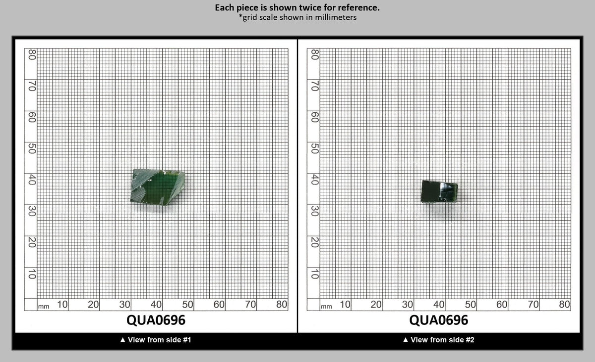 Dark Green Hydrothermal Synthetic Quartz - Lab Created Faceting Rough : QUA0696