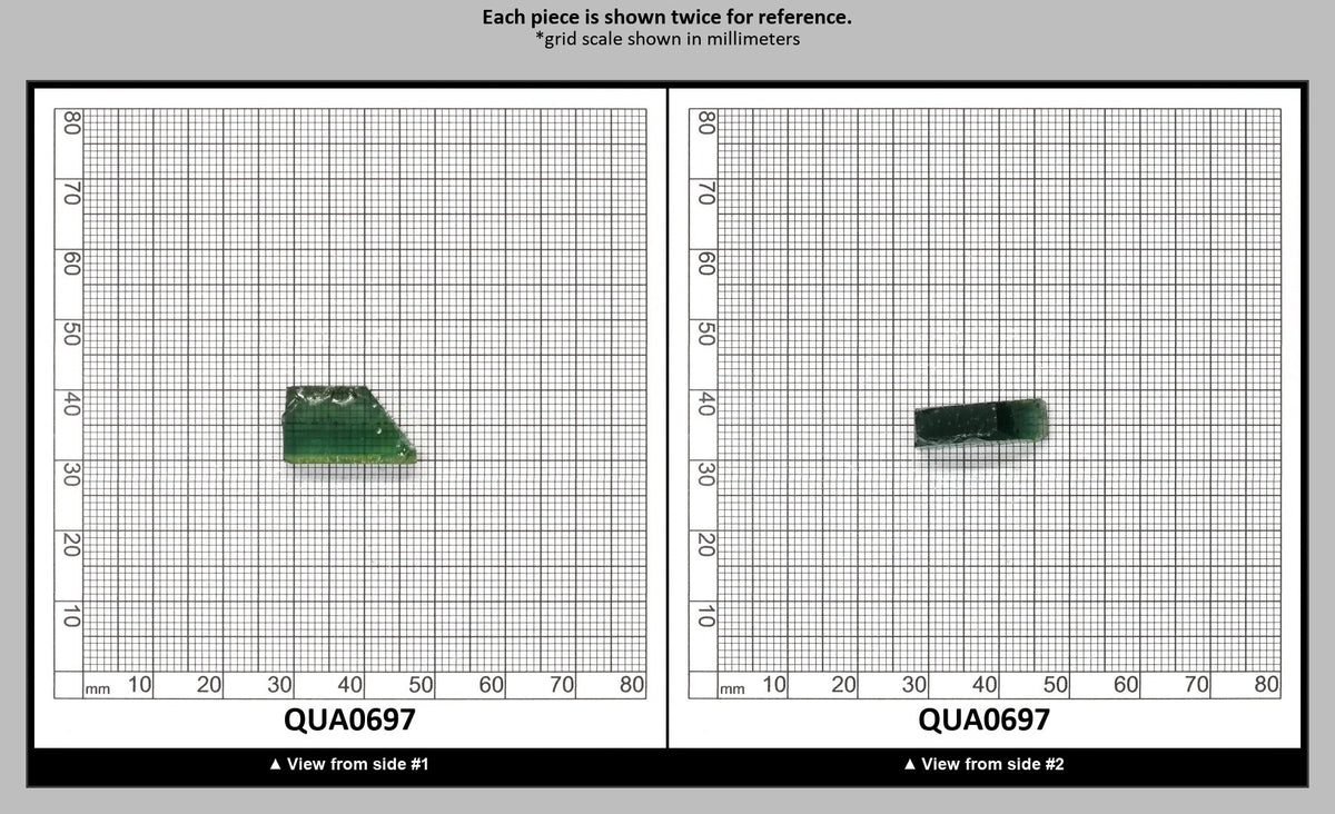 Dark Green Hydrothermal Synthetic Quartz - Lab Created Faceting Rough : QUA0697