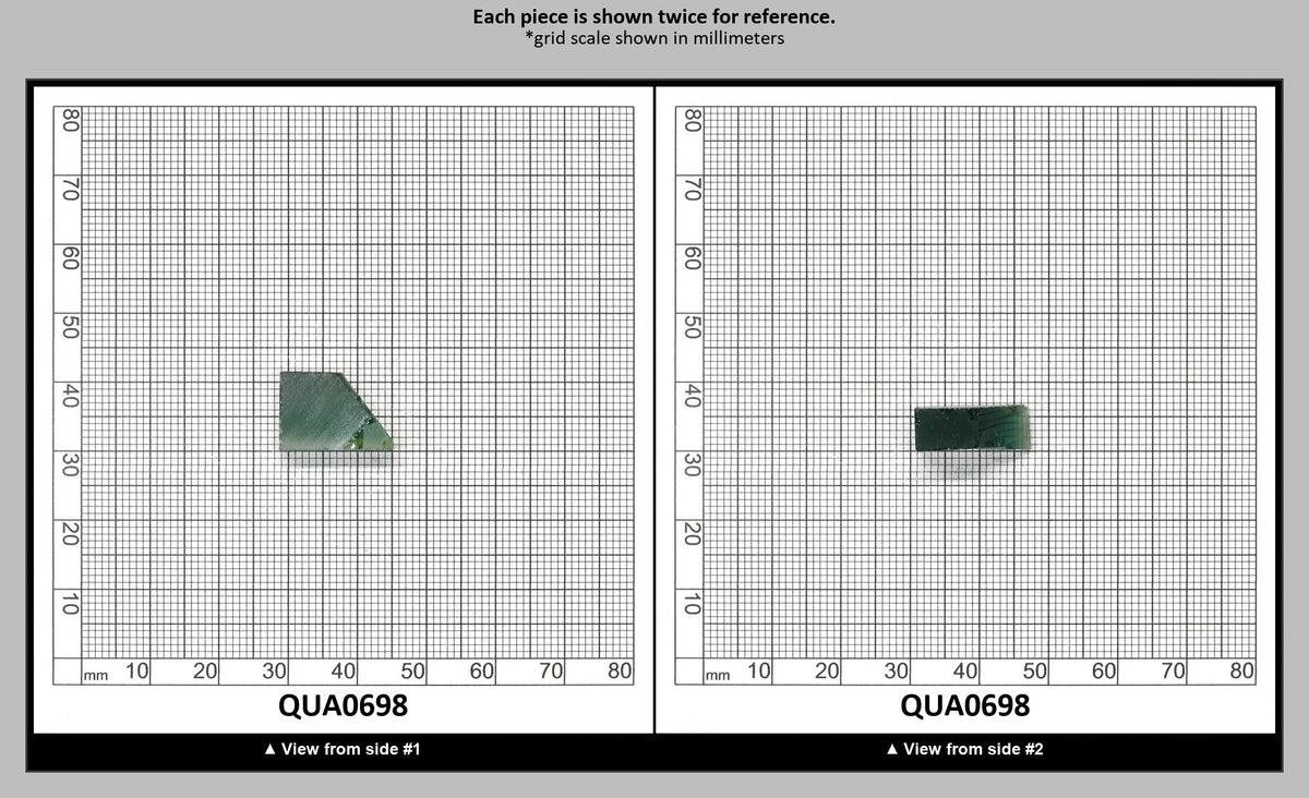 Dark Green Hydrothermal Synthetic Quartz - Lab Created Faceting Rough : QUA0698