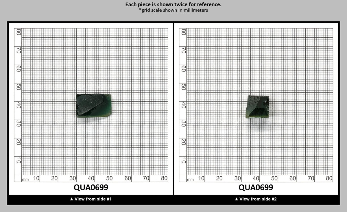 Dark Green Hydrothermal Synthetic Quartz - Lab Created Faceting Rough : QUA0699