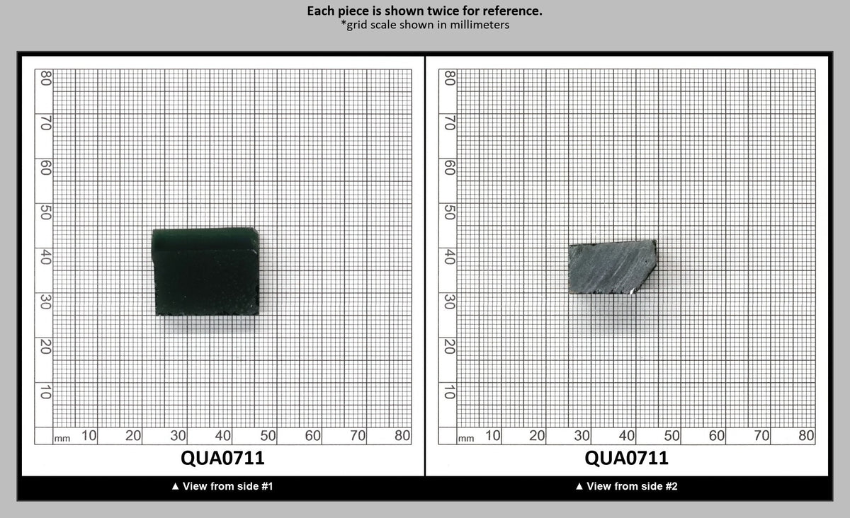 Dark Green Hydrothermal Synthetic Quartz - Lab Created Faceting Rough : QUA0711