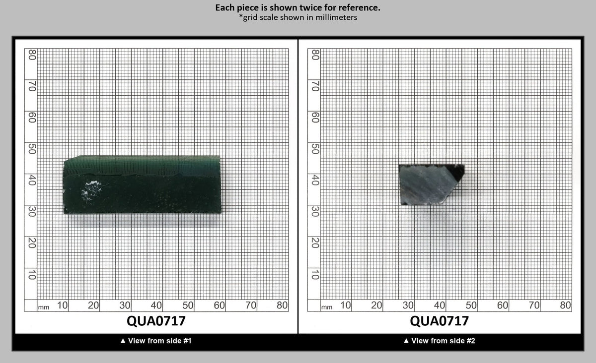 Dark Green Hydrothermal Synthetic Quartz - Lab Created Faceting Rough : QUA0717