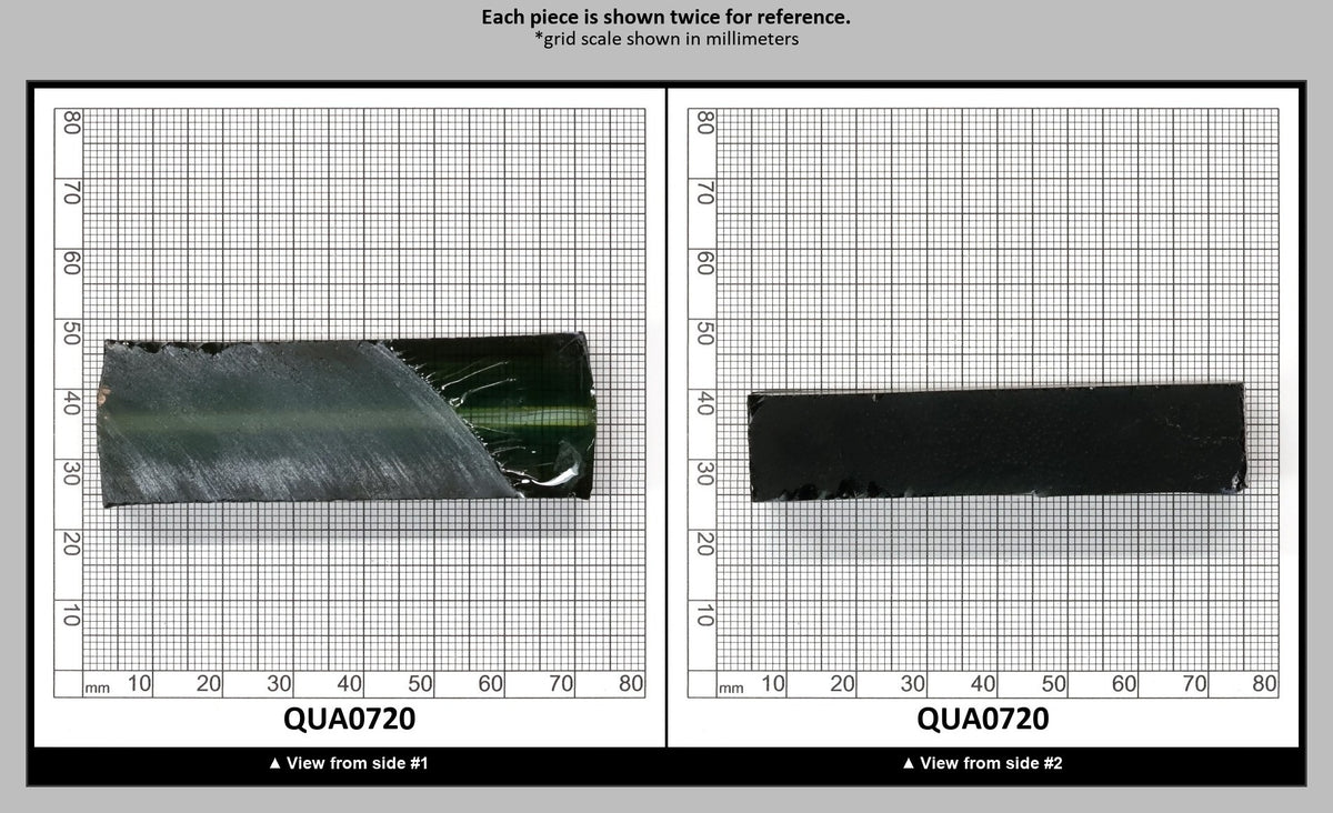 Dark Green Hydrothermal Synthetic Quartz - Lab Created Faceting Rough : QUA0720