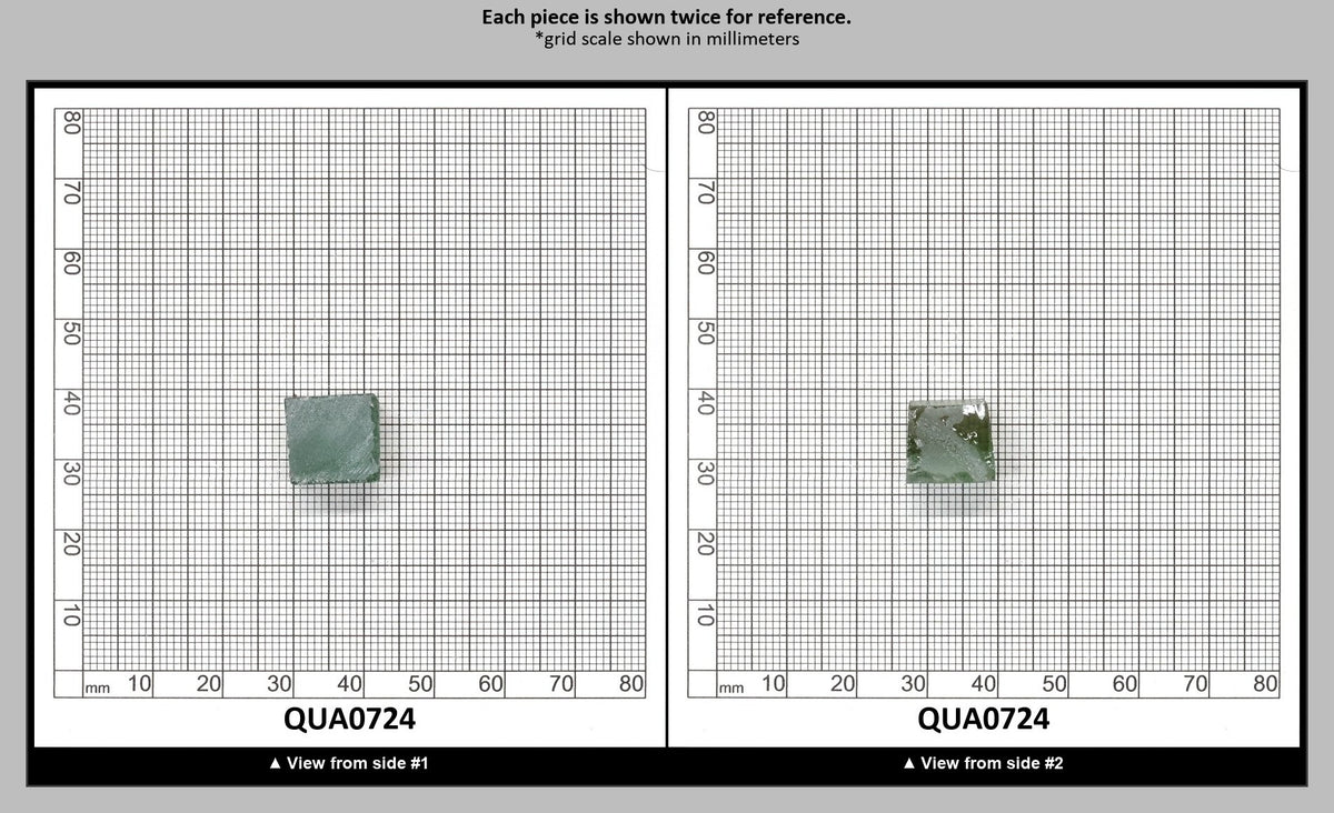 Extra Light Green Hydrothermal Synthetic Quartz - Lab Created Faceting Rough : QUA0724