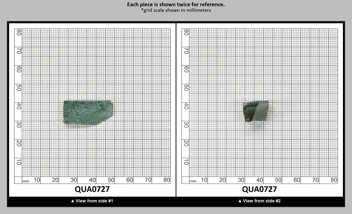 Extra Light Green Hydrothermal Synthetic Quartz - Lab Created Faceting Rough : QUA0727