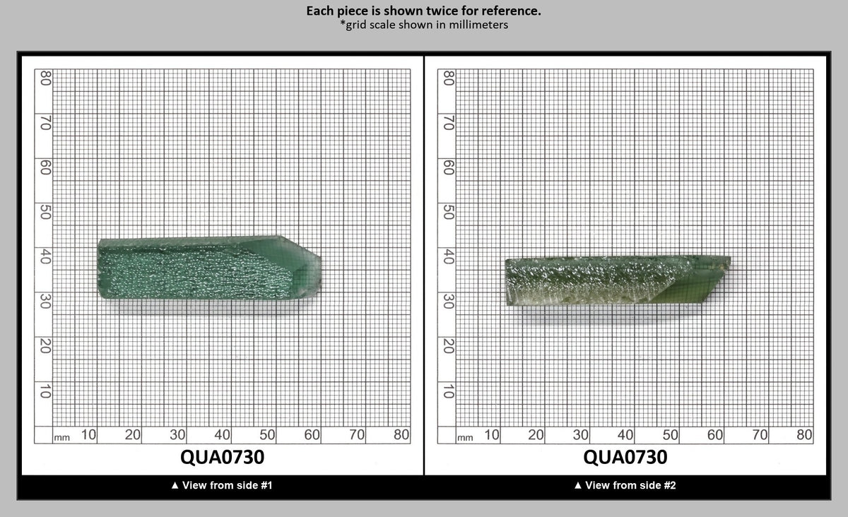 Extra Light Green Hydrothermal Synthetic Quartz - Lab Created Faceting Rough : QUA0730