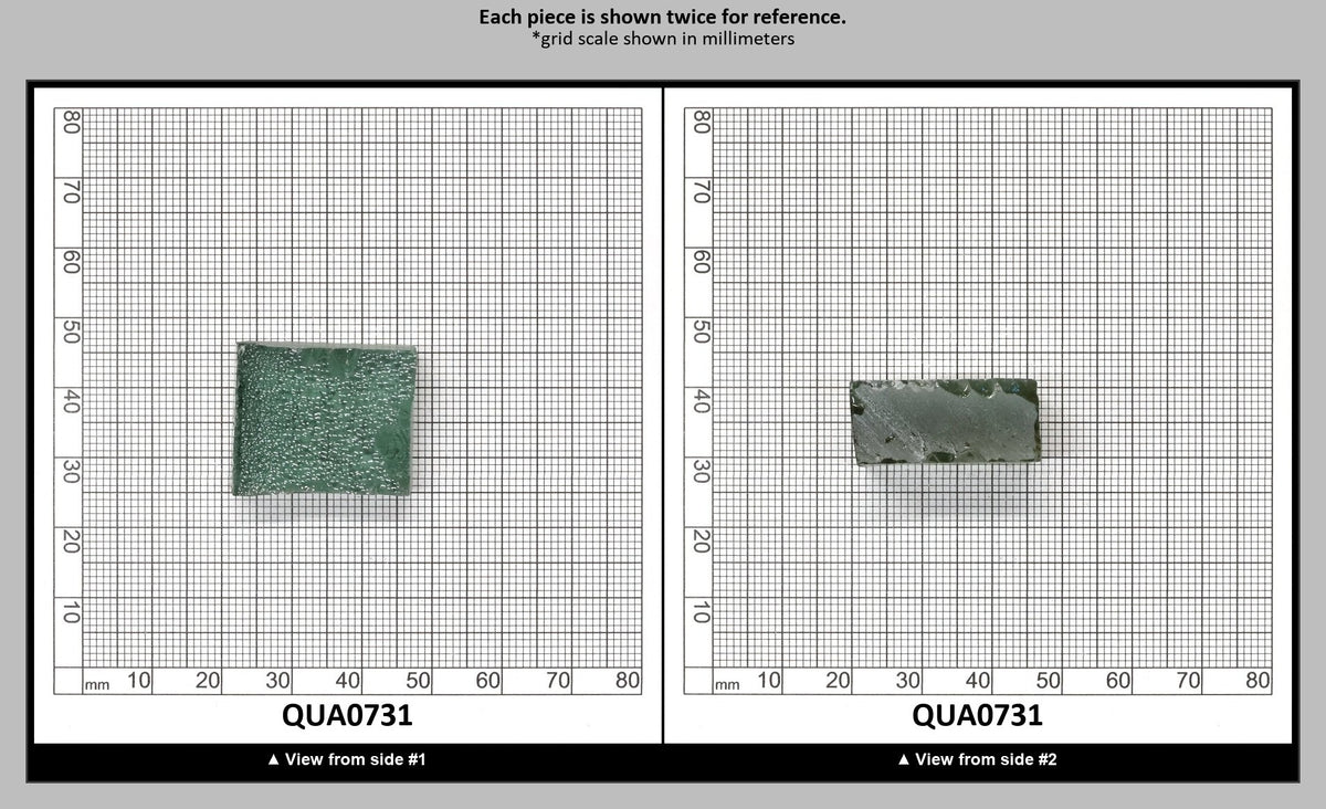 Extra Light Green Hydrothermal Synthetic Quartz - Lab Created Faceting Rough : QUA0731