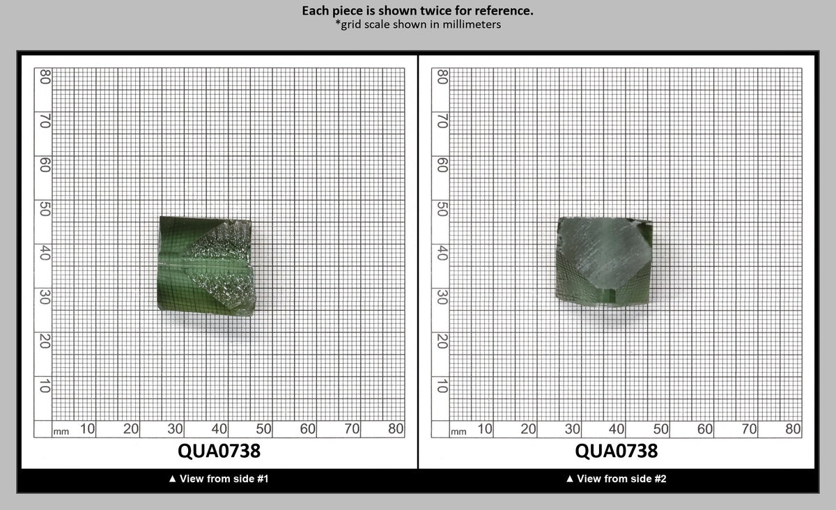 Extra Light Green Hydrothermal Synthetic Quartz - Lab Created Faceting Rough : QUA0738