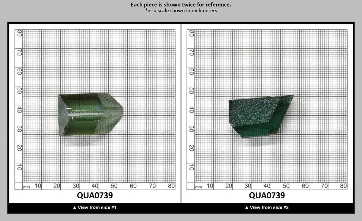 Extra Light Green Hydrothermal Synthetic Quartz - Lab Created Faceting Rough : QUA0739