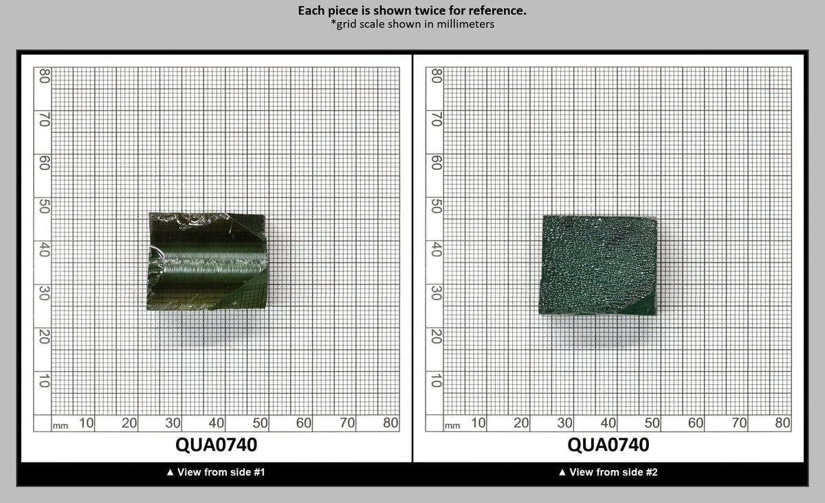 Extra Light Green Hydrothermal Synthetic Quartz - Lab Created Faceting Rough : QUA0740