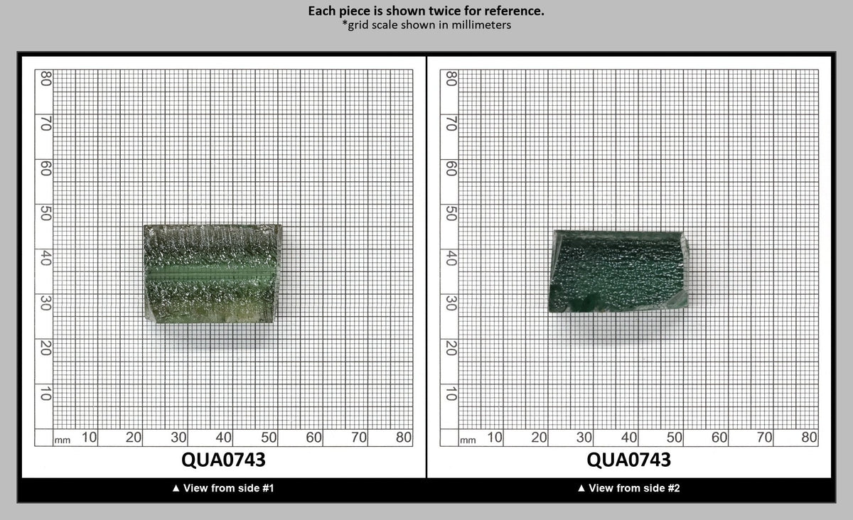 Extra Light Green Hydrothermal Synthetic Quartz - Lab Created Faceting Rough : QUA0743