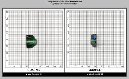 Emerald Green Hydrothermal Synthetic Quartz - Lab Created Faceting Rough : QUA0749